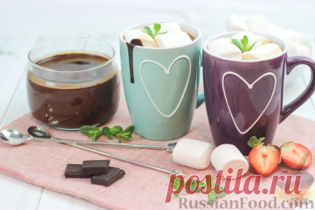 Горячий шоколад с мятой