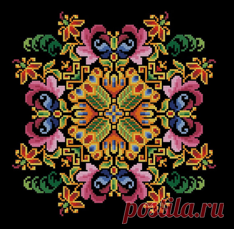 Rainbow mood Option С vintage berlin woolwork cross stitch