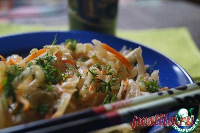 Капуста по-корейски - в меру острая, сильно хрустящая, очень вкусная!