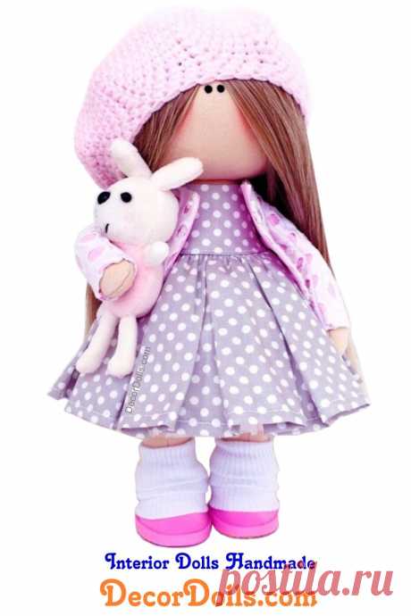 Fabric Baby Doll, Nursery Textile Doll, Handmade Decor Doll, Interior Rag Doll by Irina S Hello, dear visitors!This is handmade cloth doll created by Master Irina S (Krasnodar, Russia).  Doll is made BY ORDER. Order production time is 5 - 7 days. FREE SHIPPING TO ANY COUNTRYDoll is 28 cm (11.02 inch) tall and made of only quality materials.You can find them in our shop searching by artist name, stated in th