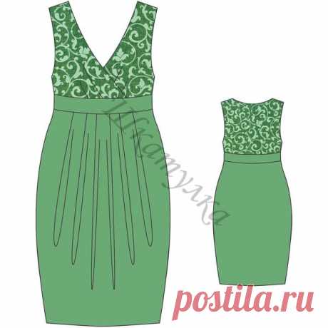 Выкройка летнего платья для женщин с роскошными формами.
