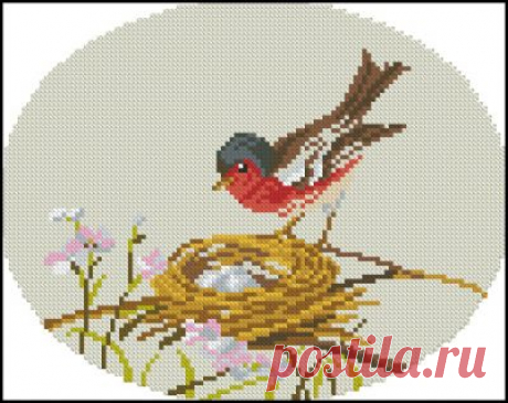 Wiehler 2307-7 Chaffinch- схема для вышивки крестом Зяблик
