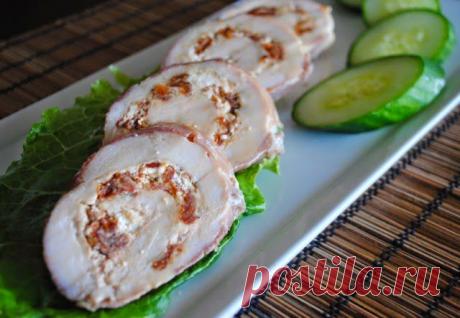 Невыразимая легкость кулинарного бытия...: Рулетики из курицы с козьим сыром и прошутто.