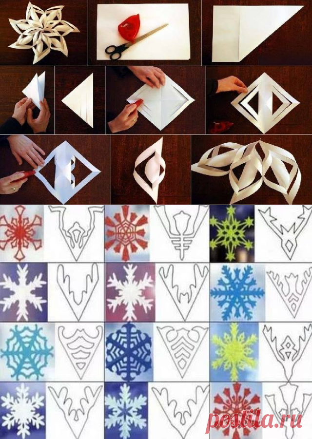 Как сделать снежинку из бумаги своими руками легко и красиво