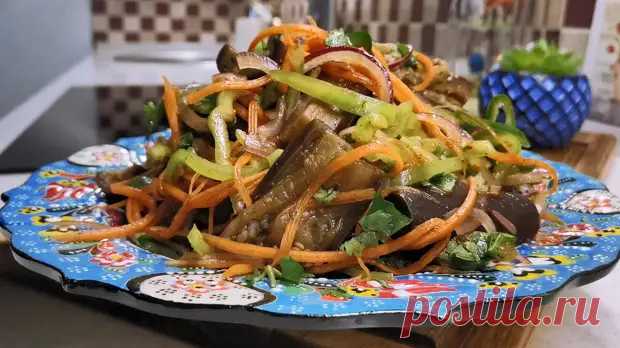 Все баклажаны пускаю на эту закуску. Вкуснота необыкновенная и готовить всего 15 минут. Закуска из баклажанов по-корейски - Будет вкусно - Медиаплатформа МирТесен