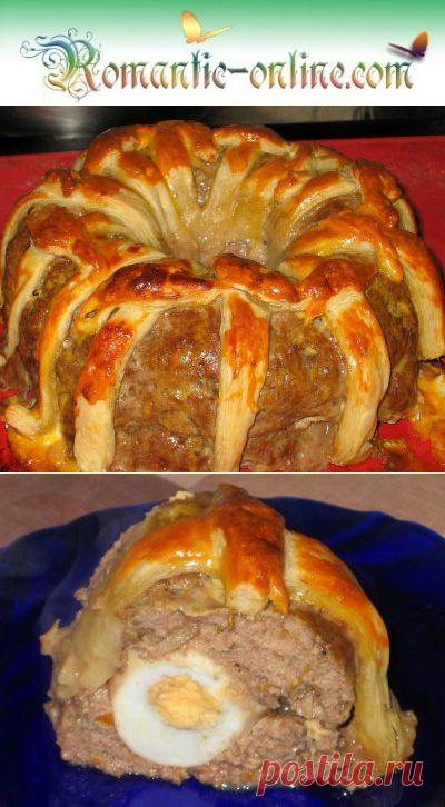 Рецепт: Мясное кольцо из фарша, яиц и слоеного теста / рецепты и кулинария / Романтика - мир любви и романтики (картинки про любовь, рецепты и кулинария, красивые фото)