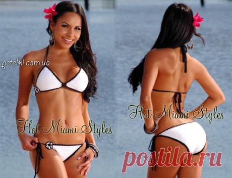 Вязаный купальник бикини Hot Miami Styles. Описание, схема