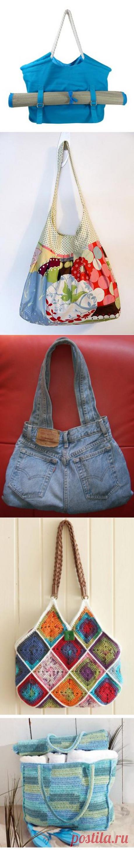 Выкройка пляжных сумок. Сшить пляжную сумку. Пляжная сумка крючком - FB.ru