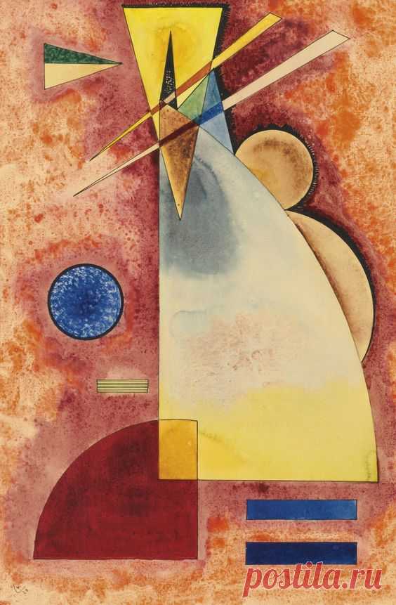 (1) Wassily Kandinsky - Ineinander (Intermingling), 1928, gouache, watercolour and pen and ink on paper | art