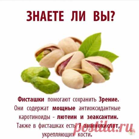 Фисташки для зрения