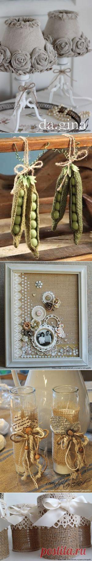 МЕШКОВИНА, ЛЁН, ХОЛСТИНА. ОЧЕНЬ МНОГО ИДЕЙ!!!