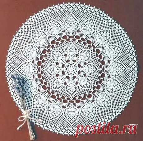 Ажурная салфетка крючком