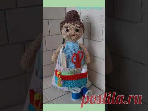 Органайзер для рукодельниц! Игольница крючком. Из остатков пряжи!