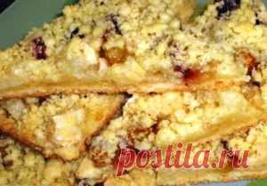 Яблочный пирог с посыпкой | Лакомка