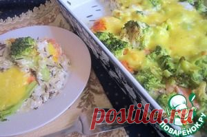 Запеканка с брокколи и лососем - кулинарный рецепт