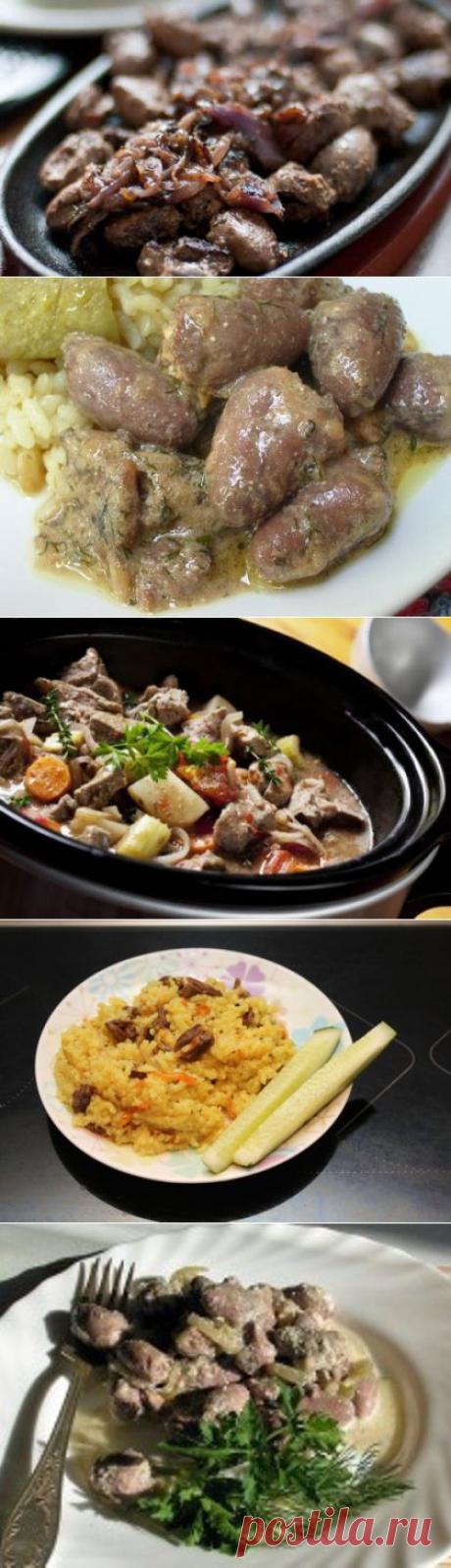 7 горячих вторых блюд с куриными сердечками
