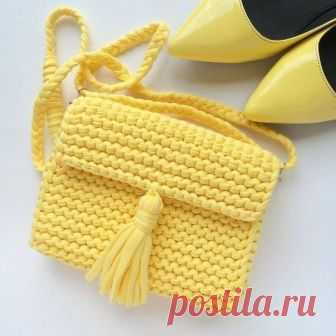 Красивейшая и при этом простейшая сумочка из пряжи спагетти: цвета и идеи — Сделай сам, идеи для творчества - DIY Ideas