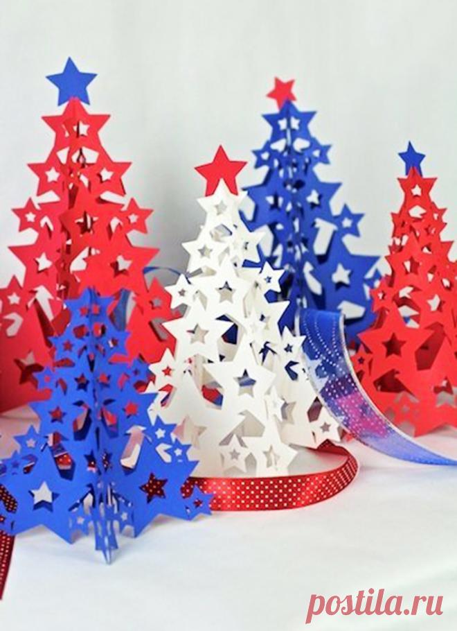 ​Ажурные ёлочки из звездочек: мастер-класс Ажурные ёлочки из звездочек: мастер-классАжурные ёлочки из звездочек это отличный вариант украшения рабочего стола.