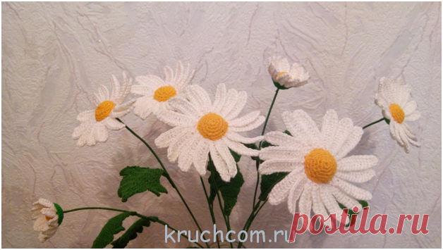 БУКЕТ РОМАШЕК КРЮЧКОМ.