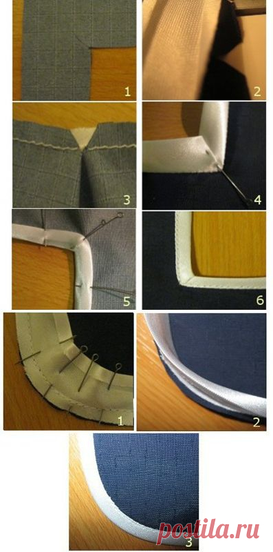 Несколько способов обработки срезов косой бейкой