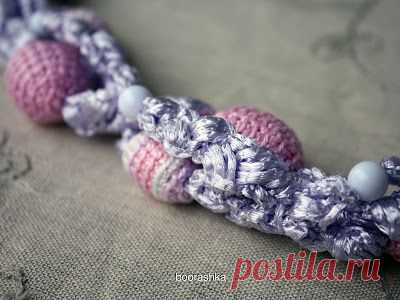 Irish crochet &: Шнур из пышных столбиков