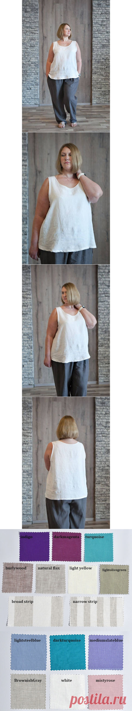 Linen tank topWomen linen blouse linen shirt women simple