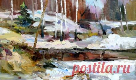 Чёрная речка (этюд). Картины художника. Кандашкин Владимир Викторович. Художники. Картины, картинная галерея, продажа картин