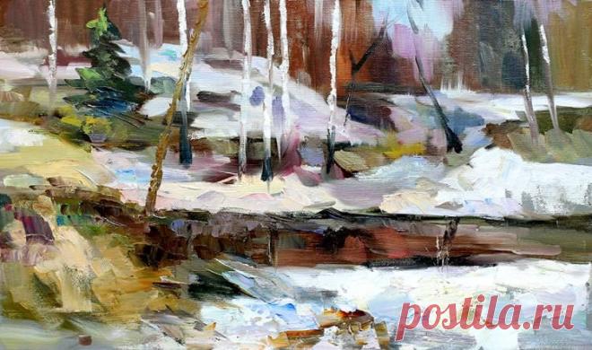 Чёрная речка (этюд). Картины художника. Кандашкин Владимир Викторович. Художники. Картины, картинная галерея, продажа картин