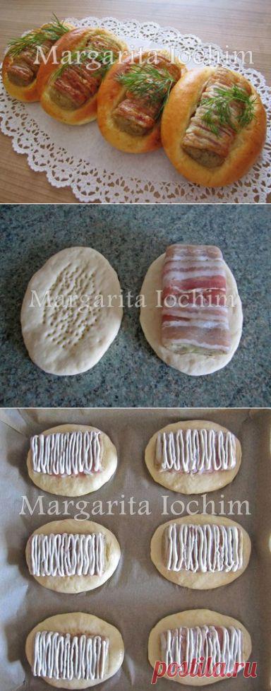 Пироги с открытой начинкой из картофеля и бекона