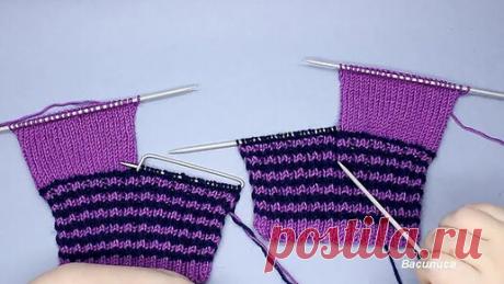 Носки на двух спицах любого размера Василиса