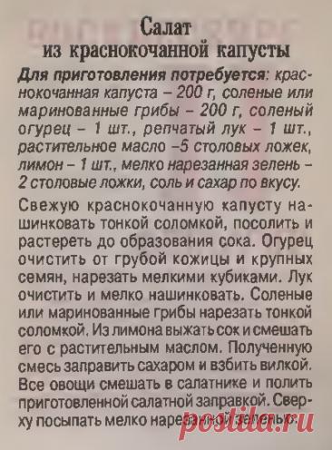 Салат из краснокочанной капусты