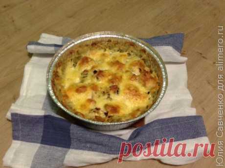 Картофельная запеканка с куриным филе и шампиньонами