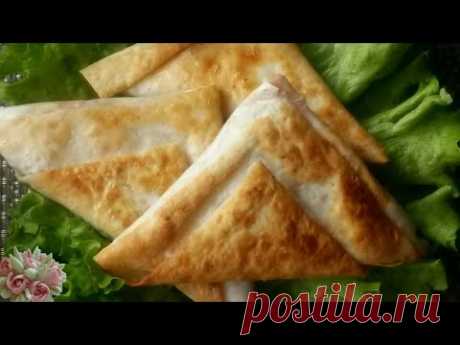 Треугольники из лаваша. Быстрые рецепты.