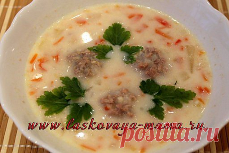 Сырный суп с фрикадельками в мультиварке