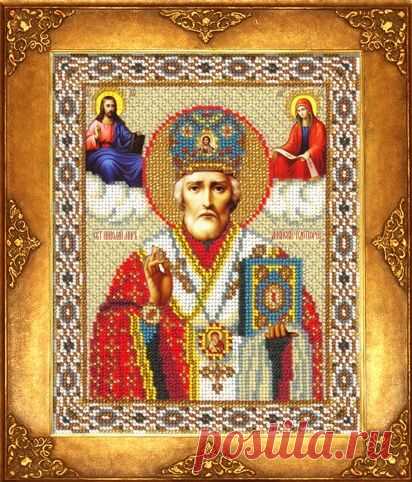 Русская искусница. №314 "Святой Николай Чудотворец" 18 на  22,5  1130руб