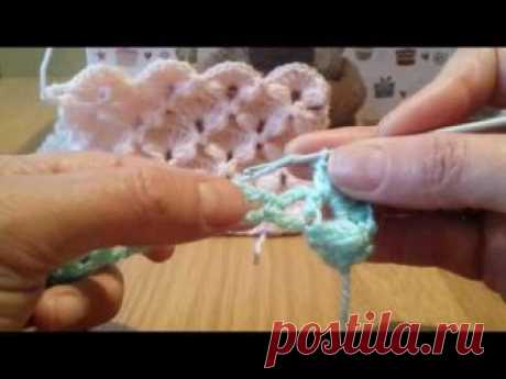 Ponto bolinha em relevo em croche