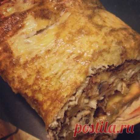 Запеченный рулет из лаваша с курицей и грибами рецепт – закуски. &amp;#171;Афиша-Еда&amp;#187;