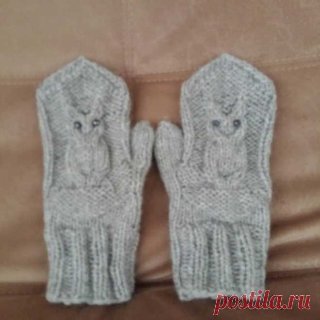 Варежки с совами