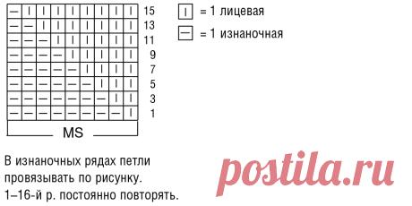 Кофта с капюшоном и контрастными планками - схема вязания спицами. Вяжем Кофты на Verena.ru