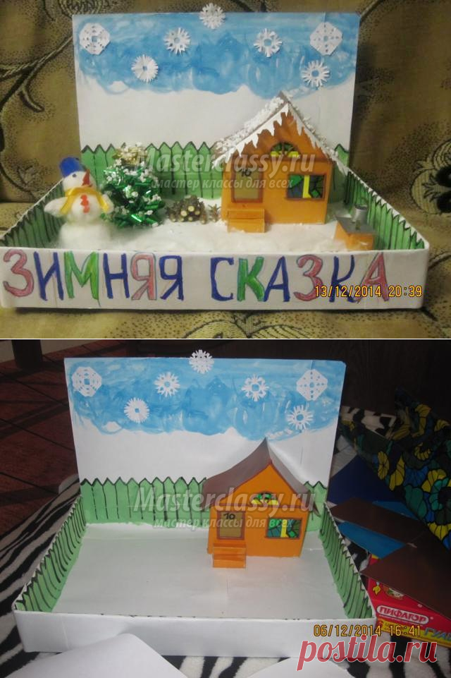 Новогодняя композиция своими руками. Зимняя сказка. Мастер-класс с пошаговыми фото