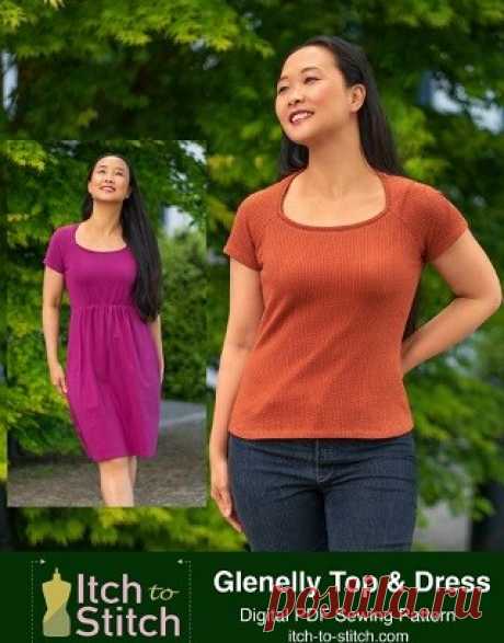 Glenelly Top &amp; Dress Digital Sewing Pattern 2021