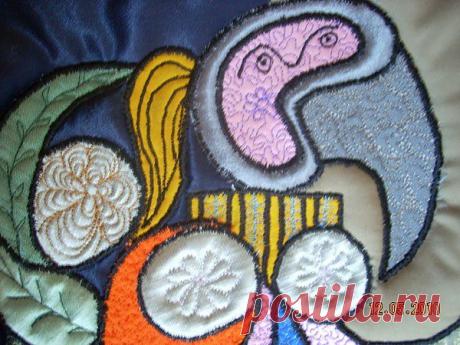 Фрагмент. Пабло Пикассо &quot;Женщина с цветком&quot;.