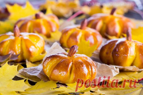 Ароматные домашние тыквенные булочки