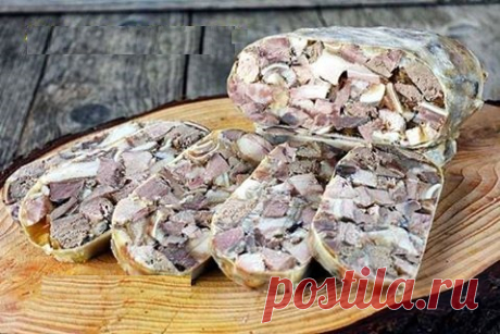 Готовим праздничное блюдо молдавской кухни. Необычный и богатый рецепт сальтисона из свиного мяса и потрохов! – Apetitno.tv
