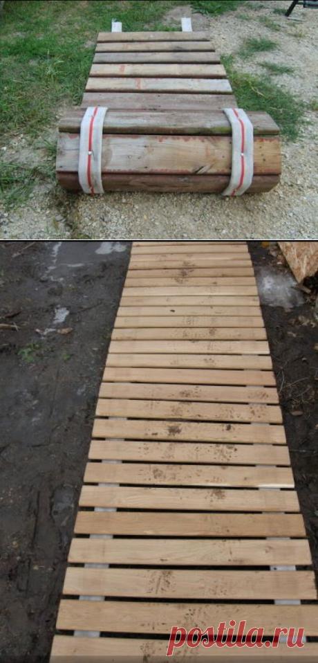 Рулонная деревянная дорожкана Sadogolik.ru