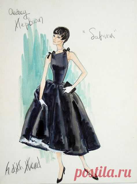Fashion illustration vintage hollywood glamour costume design ideas