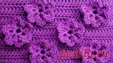Узор с цветочками Вязание крючком Crochet pattern with flowers 83