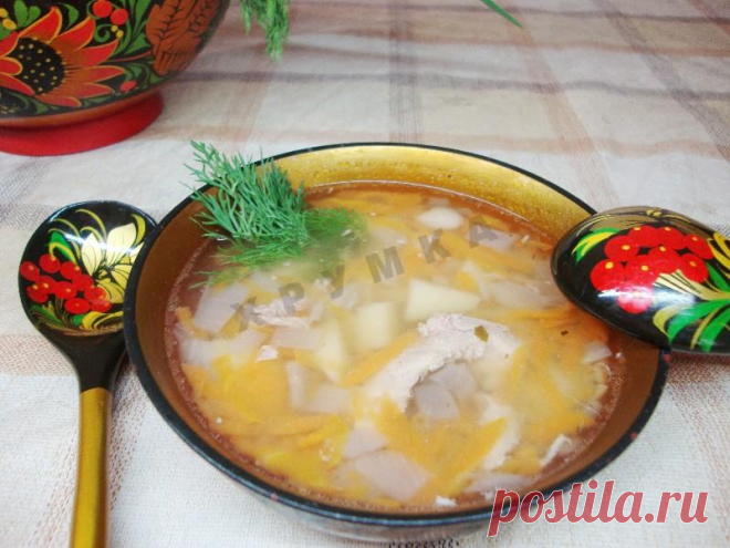 Гороховый суп с курицей в мультиварке