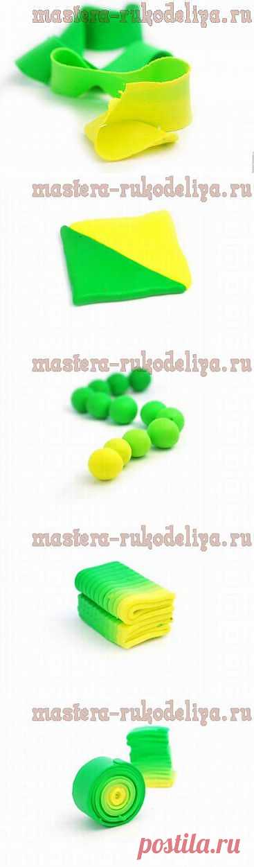 Мастер-класс по лепке из полимерной глины: Переход цвета без паста-машинки