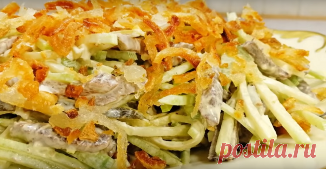 Шикарный сочный салат «Хрустишка» Этот салатик получается легким и хрустящим. Его можно поставить на праздничный стол или просто подать к ужину. Сочность салатику придает свежая редька и маринованные огурчики. А отварная говядина прид…